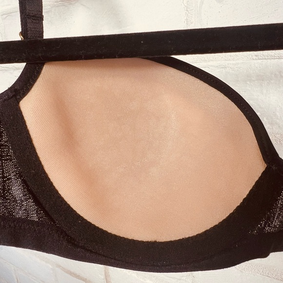 NWT Soma Lightest Lift Lined Demi Underwire Lace Bra 32 B Black #0300 - Picture 4 of 12